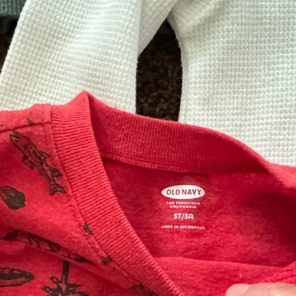 Little Boys Long Sleeve Shirt Bundle - Striped Green, White, Red, Beige - Picture 6 of 12